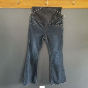 Thyme | Dark Wash Flare Maternity Jeans